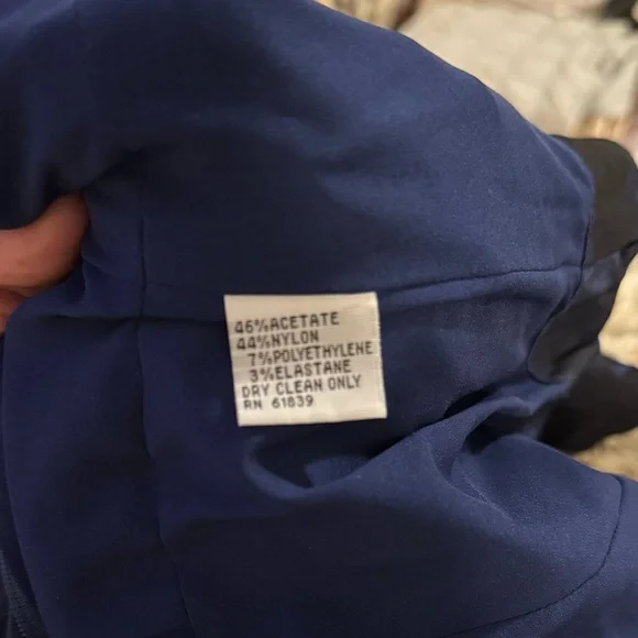 Rickie Freeman for Teri Jon Navy Ruched Evening Gown – Vintage Y2K – Size 6 - Picture 12 of 12